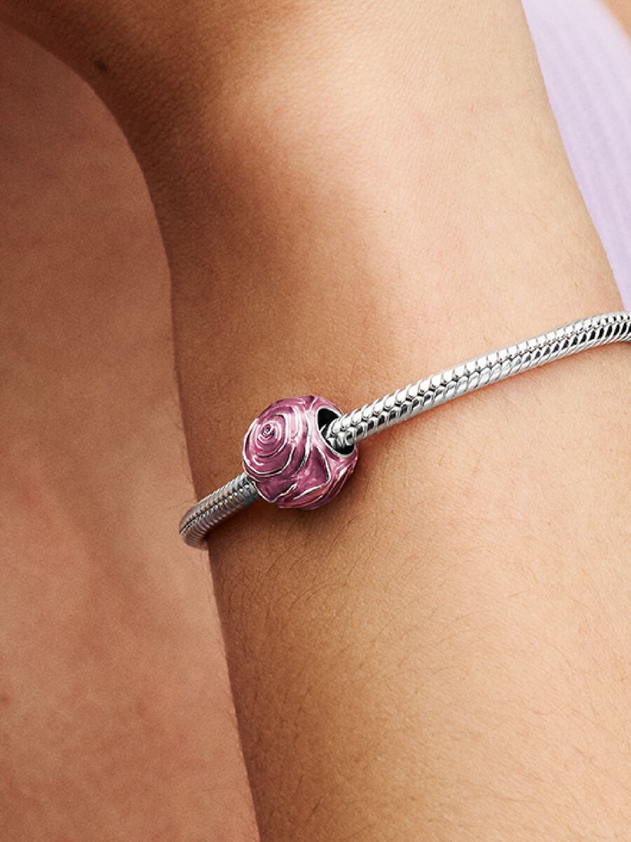 Pink Rose in Bloom Charm