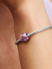 Pink Rose in Bloom Charm