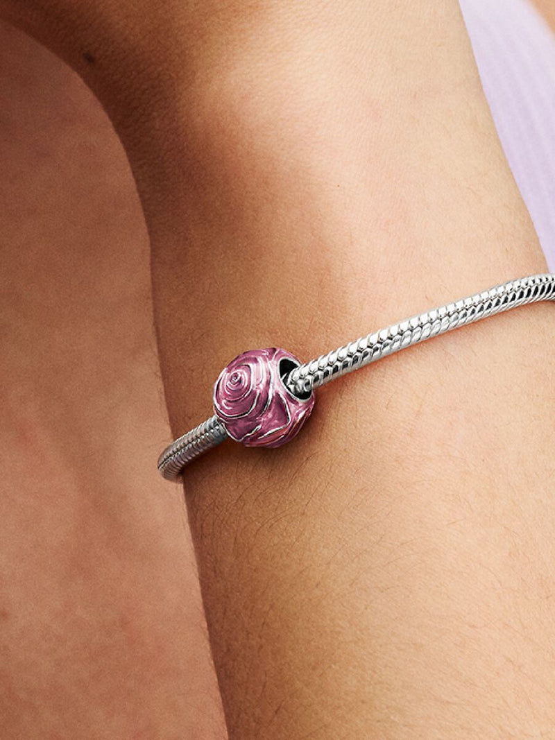 Pink Rose in Bloom Charm