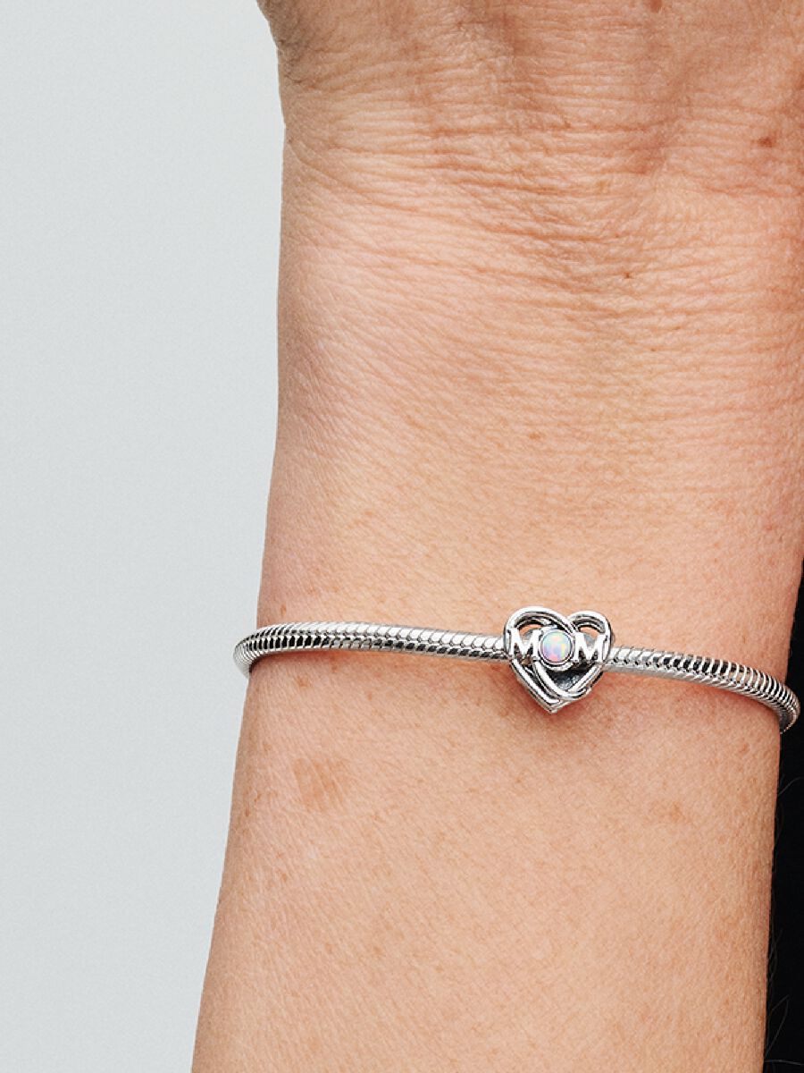 Openwork Mum & Heart Charm