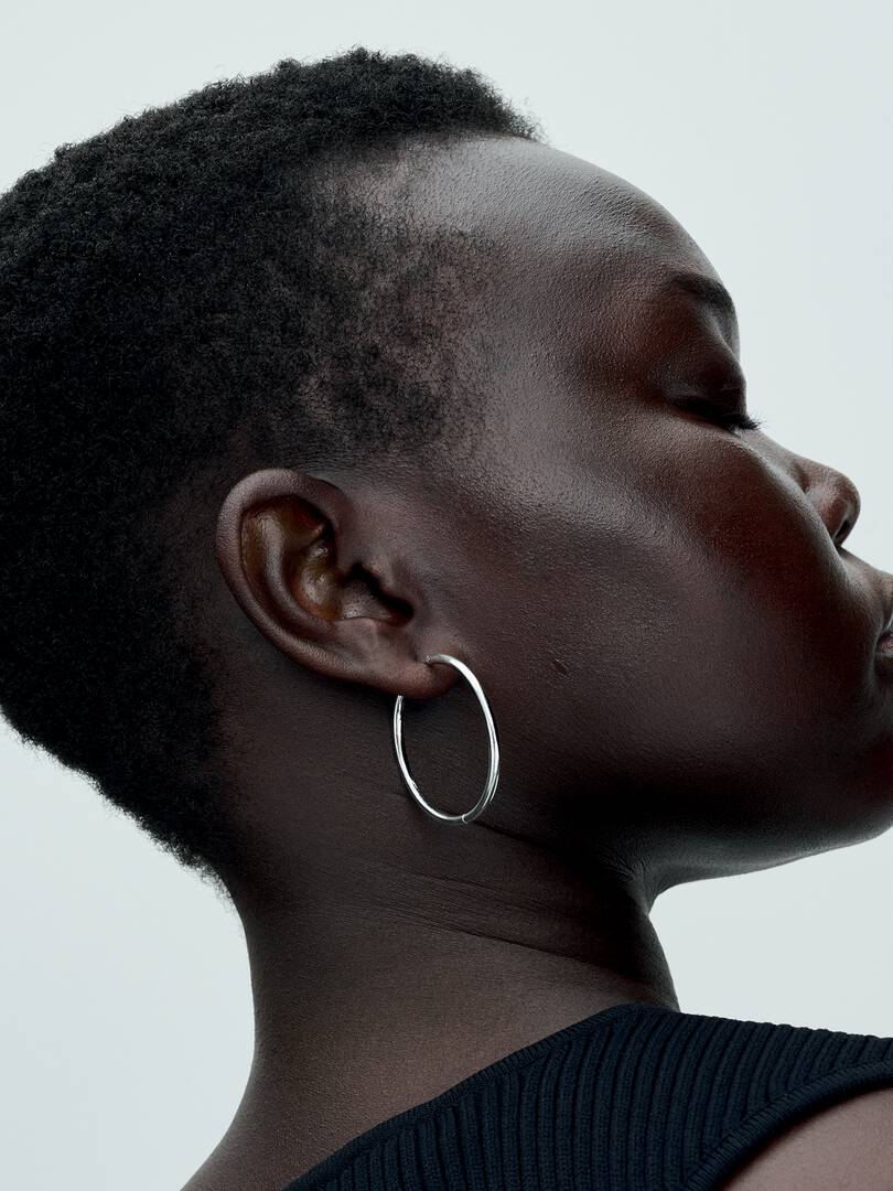 Sterling silver hoop earrings