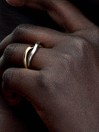 Two-tone Entwined Bands Ring