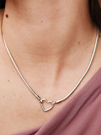 Heart Closure Snake Chain Necklace
