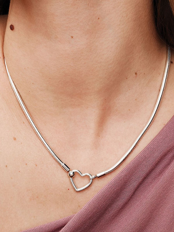 Heart Closure Snake Chain Necklace