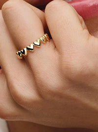 Row of Hearts Ring