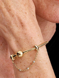 Triple Clear Stone Safety Chain