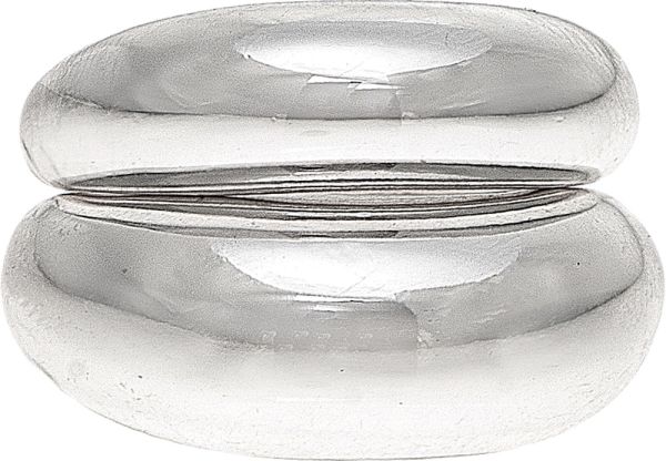 Silver Dome Top Ring Set