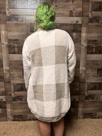 Raina Plush Plaid Cardigan