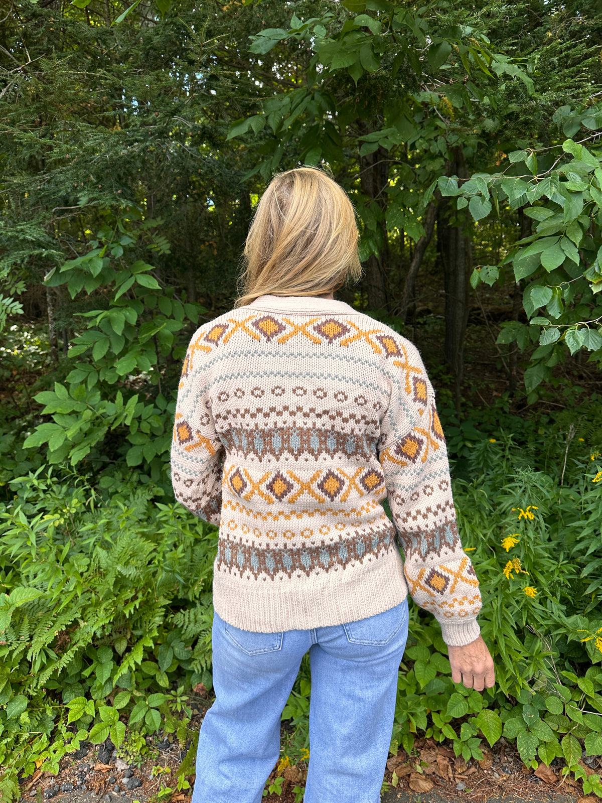 Riley Patterned Oversized Cardigan