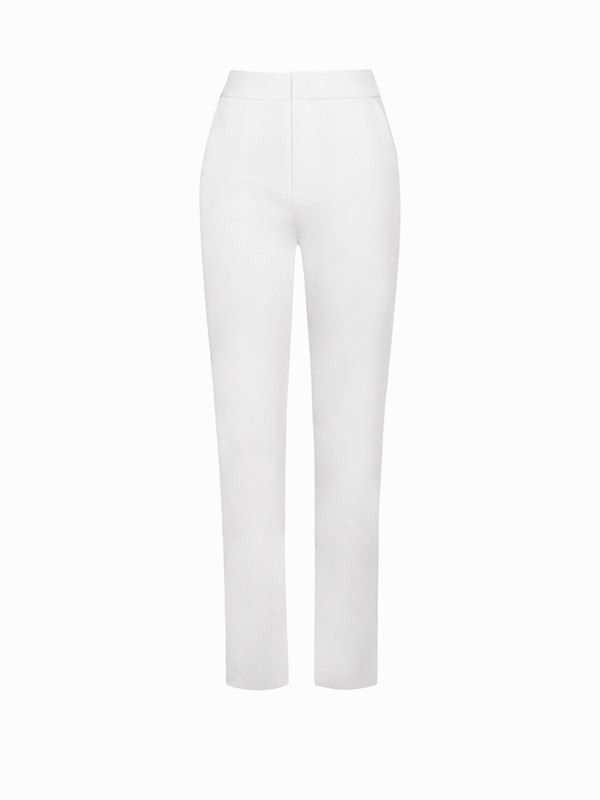 Ryanne Slim Fit Crepe Pants - White
