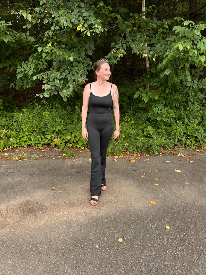 Ryanne Scoop Neck Flare Leg Jumpsuit