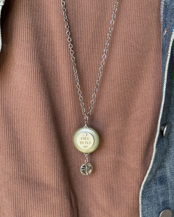 "Free to Fly" Natural Stone Necklace