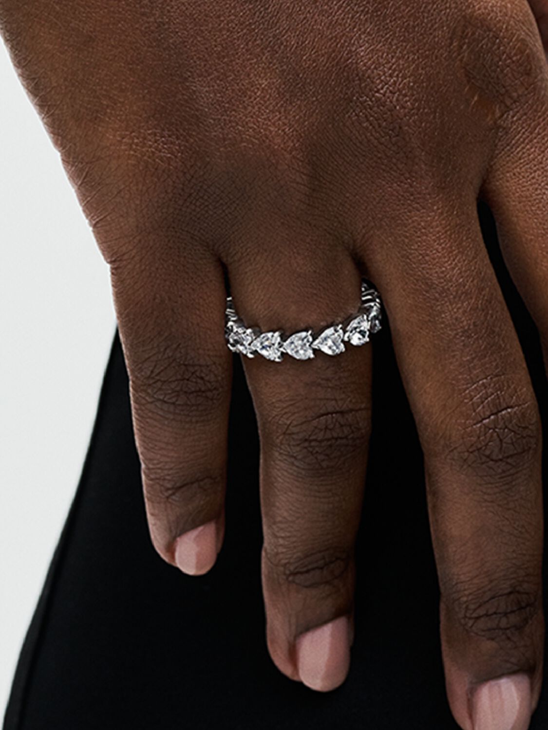 Band of Clear Hearts Ring