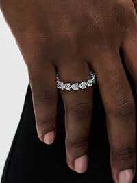 Band of Clear Hearts Ring