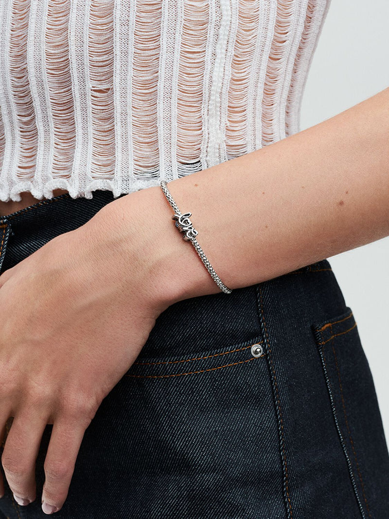 Silver Handwritten Love Charm
