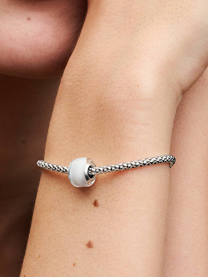 White Mini Murano Glass Charm