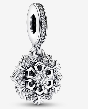 Sparkling Snowflake Double Dangle Charm