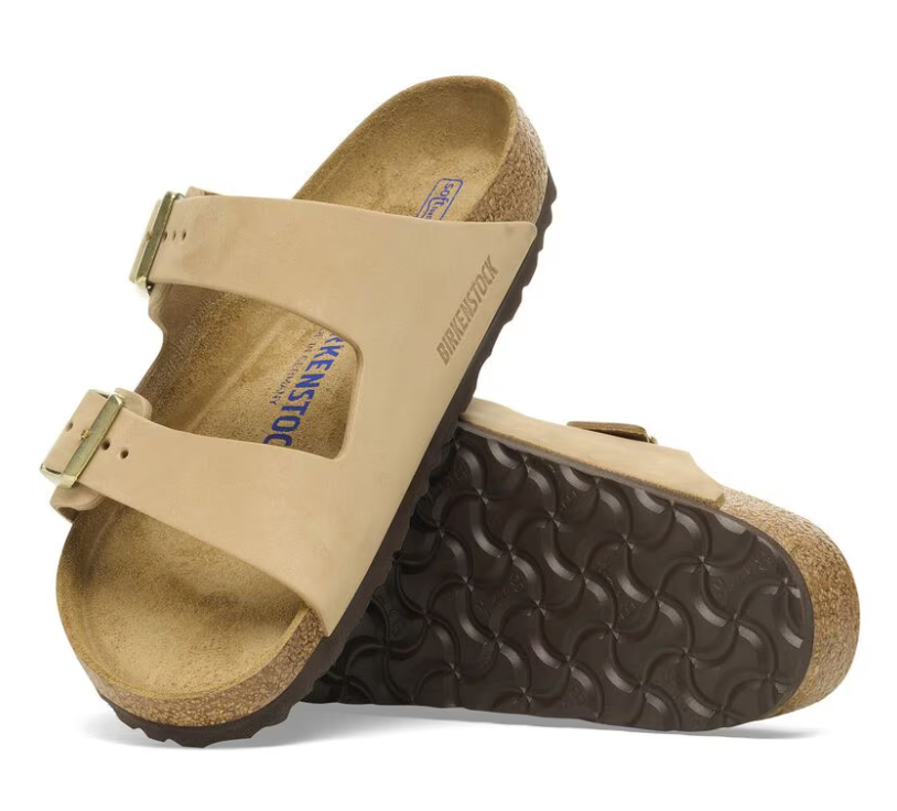 Birkenstock Arizona Leather Soft Footbed Sandal - Sandcastle (Regular/Wide)