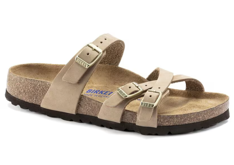 Birkenstock Franca Leather Soft Footbed Sandals - Sandcastle (Regular/Wide)