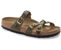 Birkenstock Franca Braided Leather Sandals - Olive (Regular/Wide)