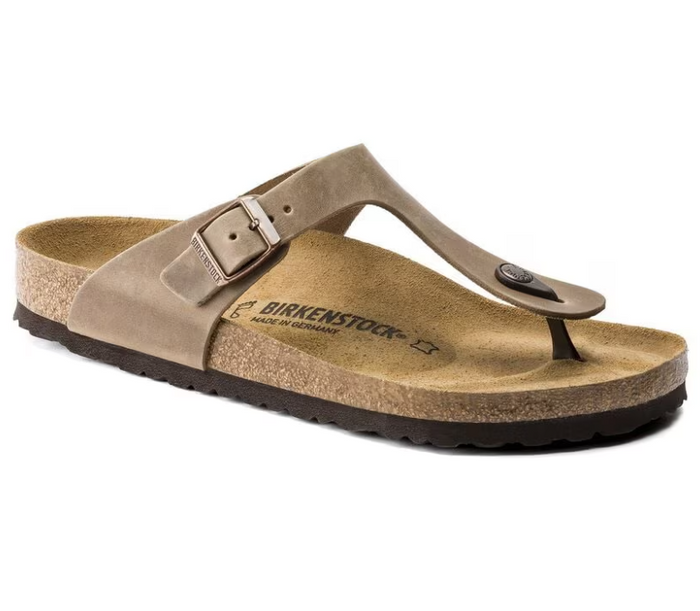 Birkenstock Gizeh Oiled Leather Sandals - Tobacco (Regular/Wide)