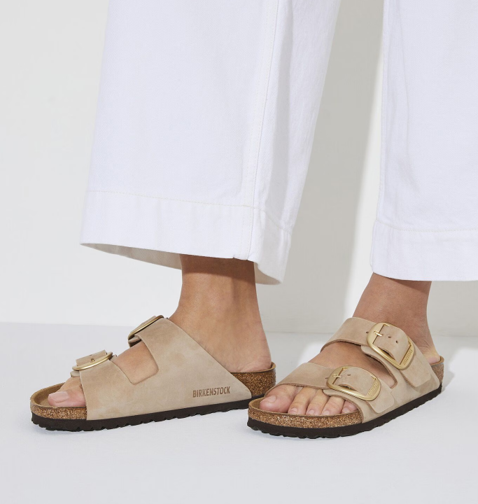 Birkenstock Arizona Leather Soft Footbed Sandal - Sandcastle (Regular/Wide)