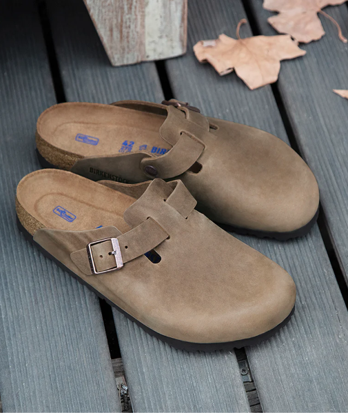 Birkenstock Boston Oiled Leather Soft Footbed Clogs - Tobacco (Medium/Narrow)