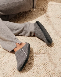 Birkenstock Zermatt Wool Felt Slippers - Herringbone Gray (Medium/Narrow)