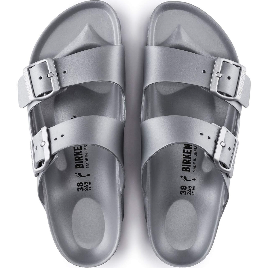 Birkenstock Arizona EVA Sandals - Metallic Silver (Regular/Wide)