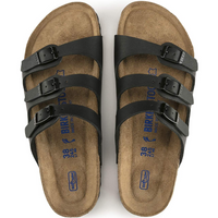 Birkenstock Florida Birko-Flor Soft Footbed Sandals - Black (Regular/Wide)