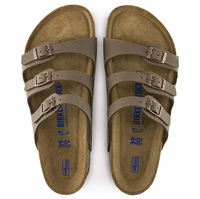 Birkenstock Florida Birkibuc Soft Footbed Sandals - Mocha (Regular/Wide)