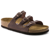 Birkenstock Florida Oiled Leather Soft Footbed Sandals - Habana (Regular/Wide)