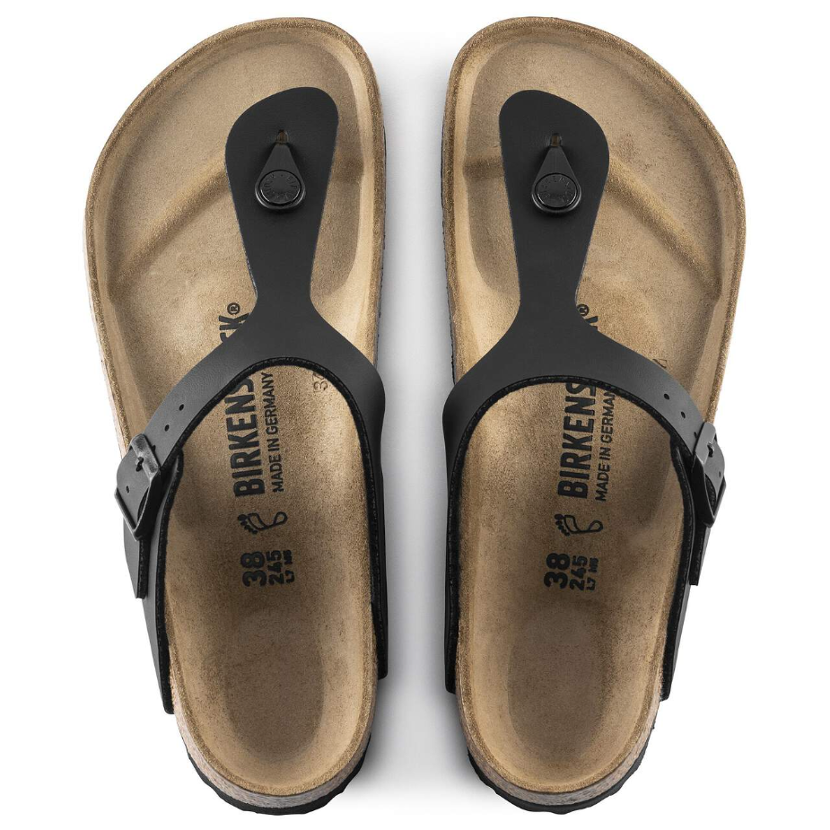 Birkenstock Gizeh Birko-Flor Sandals - Black (Regular/Wide)