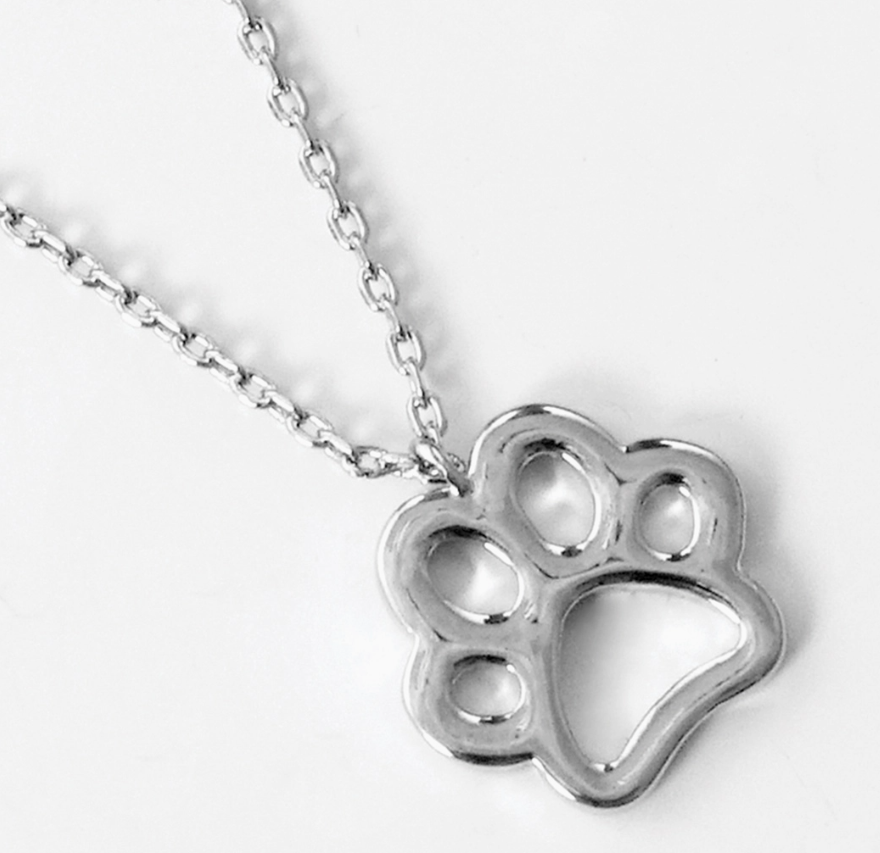 Gold-Dipped Paw Necklace