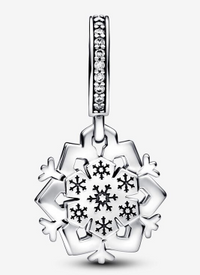 Sparkling Snowflake Double Dangle Charm