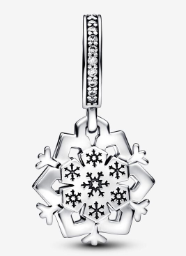 Sparkling Snowflake Double Dangle Charm