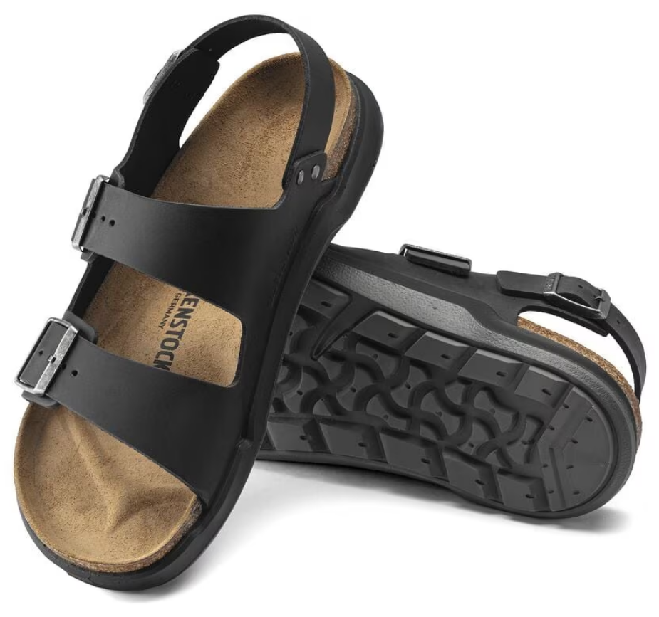 Birkenstock Milano Rugged Sandals - Black (Regular/Wide)