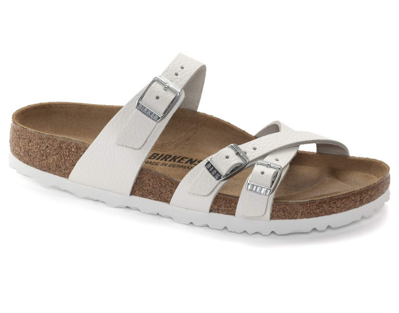 Birkenstock Franca Leather Sandals - White (Regular/Wide)