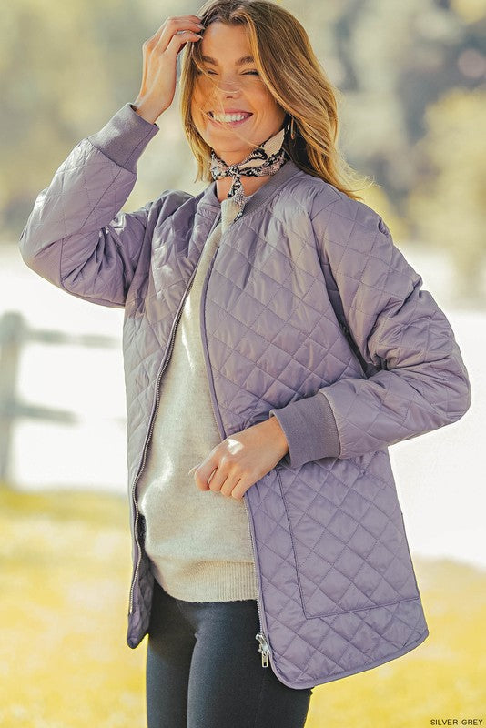 Shauna Quilted Bomber Jacket