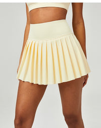 Sophie Pleated Tennis Skirt - Butter Yellow