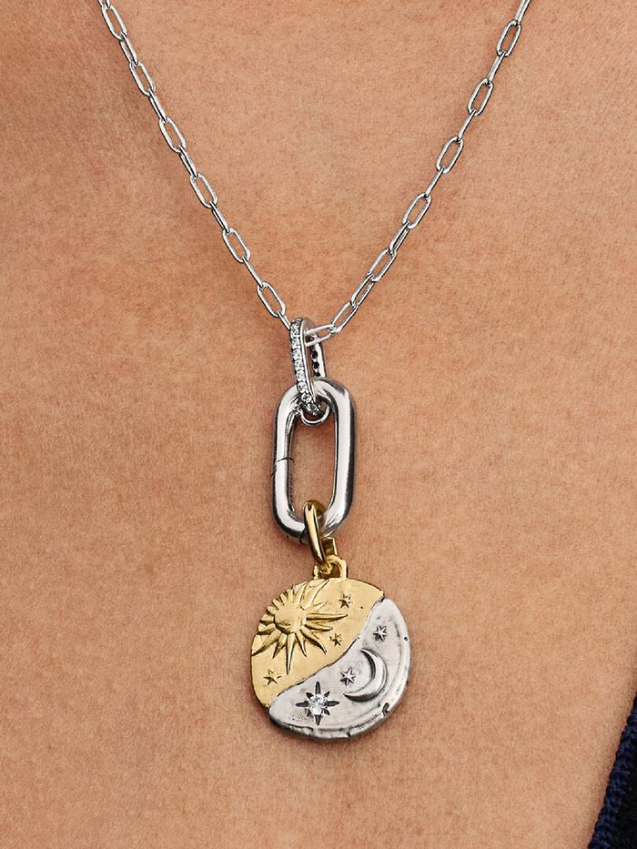 Sun and Moon Medallion Charm