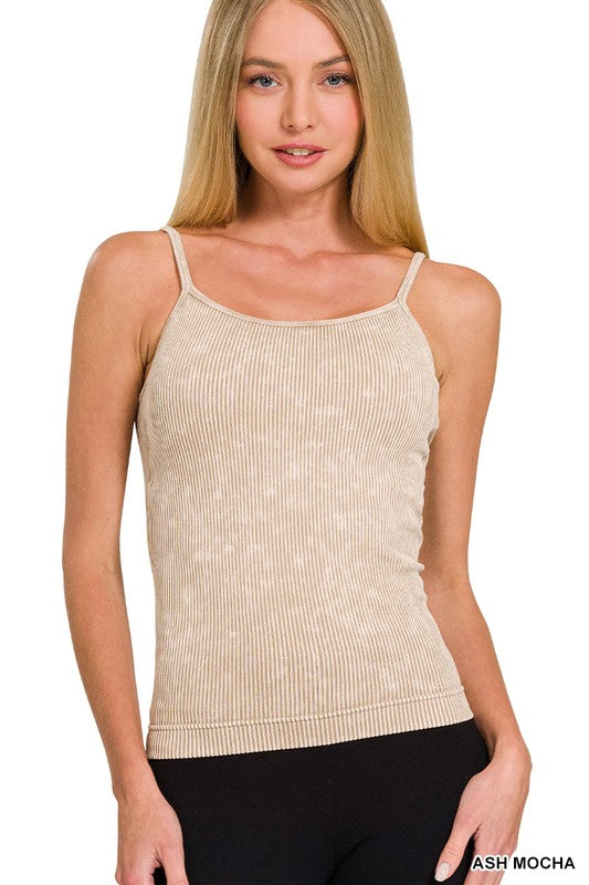 Sylvie Mineral Wash Ribbed Cami