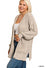 Waffle Knit Open Cardigan