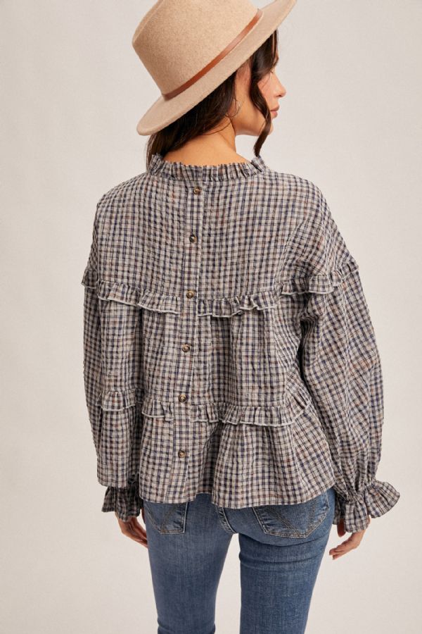 Ruffled Plaid Print