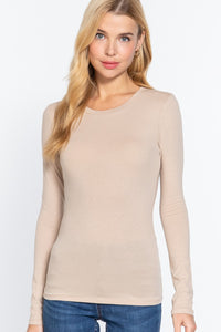 Tara Round Neck Long Sleeve Top