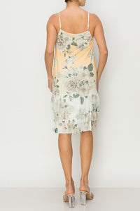 Tiana Floral Lace Trim Slip Dress