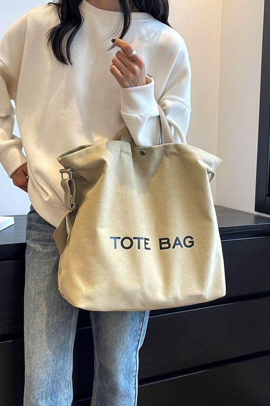Minimalist Canvas Tote Bag