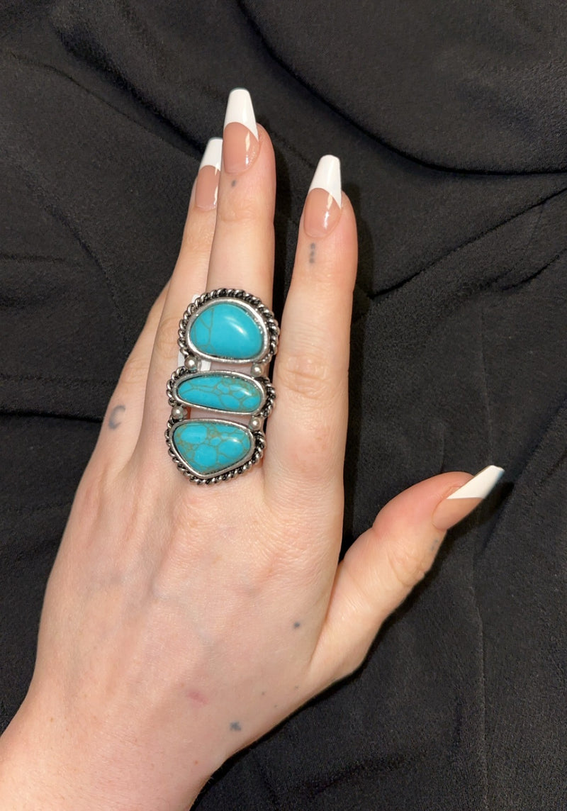 Semiprecious Turquoise Stone Ring