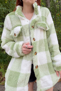 Annette Plaid Fleece Shacket