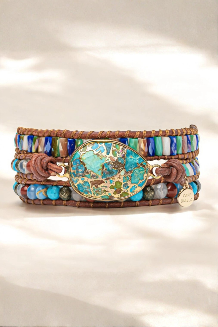 Turquoise Lioness Energy Bracelet